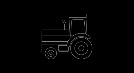 Tractor vector flat icon. Isolated agriculture machine vehicle, tractor car emoji illustration
