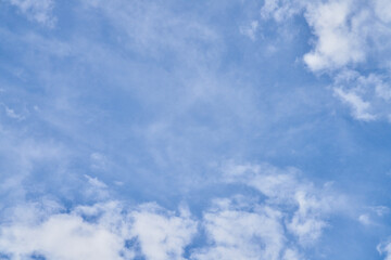 Beatiful blue sky with clouds on a sunny day