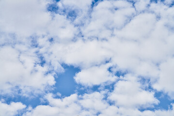 Beatiful blue sky with clouds on a sunny day