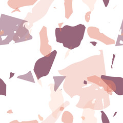 Terrazzo seamless pattern. Earthy  minimalistic