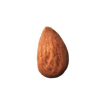  Single almond isolated over white background