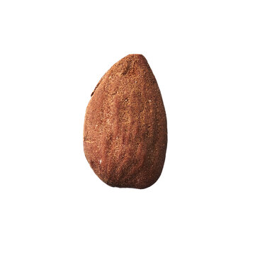  Single almond isolated over white background