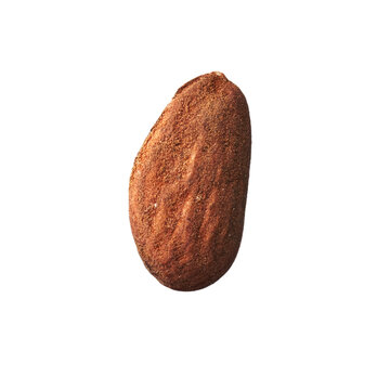  Single almond isolated over white background