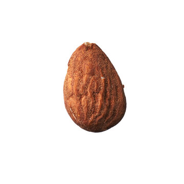  Single almond isolated over white background