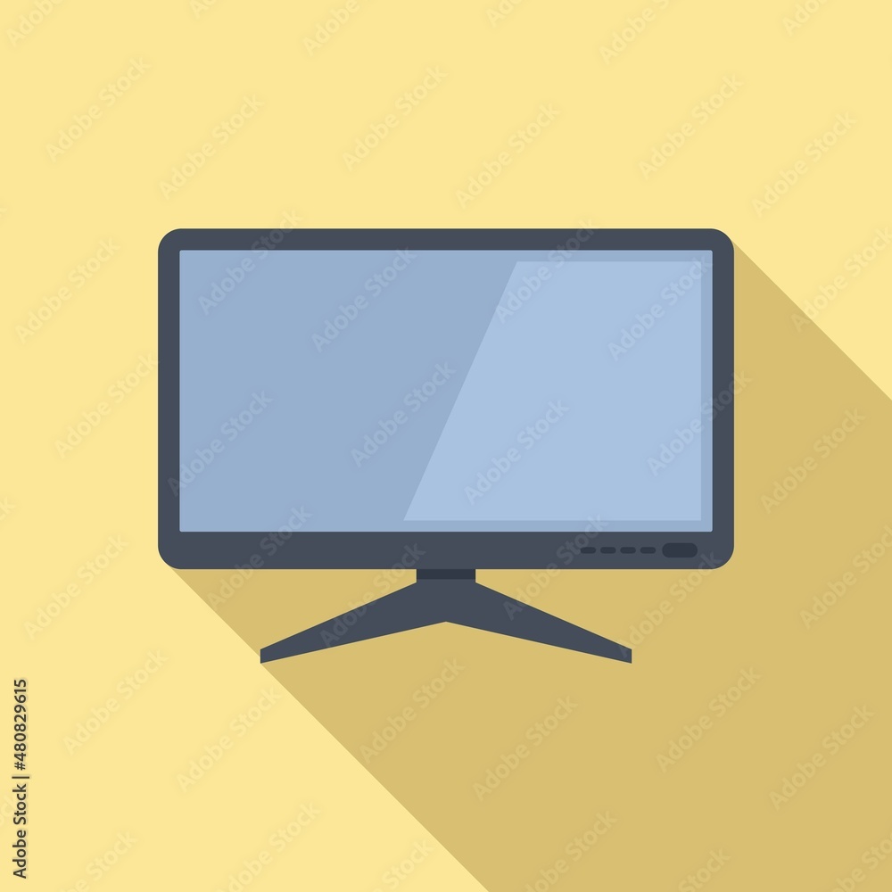 Aufkleber website monitor icon flat vector. screen computer