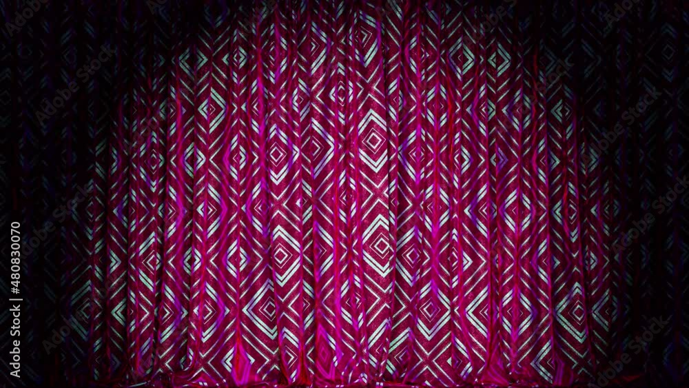 Poster realistic 3d animation of the luxurious and fancy textured wine red velvet abstract geometry pattern