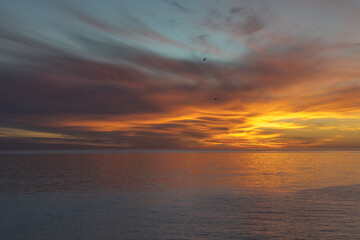 sunset over the sea
