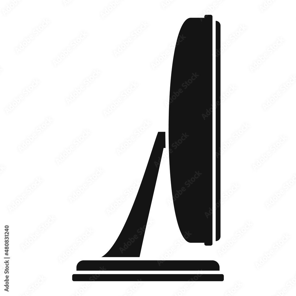 Poster monitor screen icon simple vector. pc display