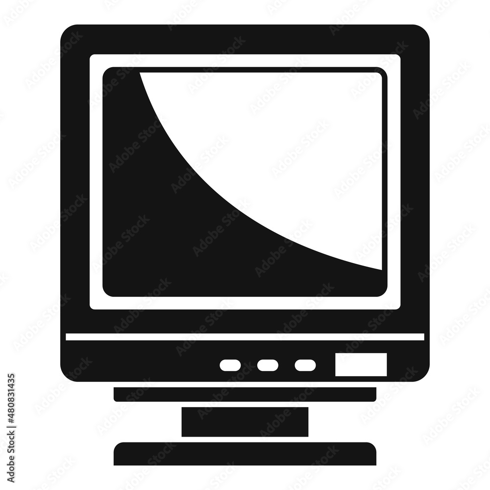 Poster display icon simple vector. pc desktop