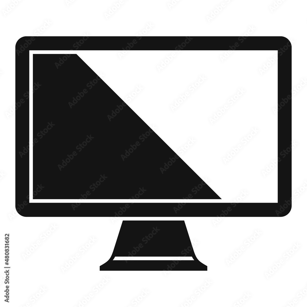 Poster modern display icon simple vector. computer screen