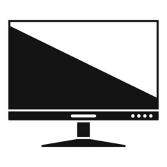 Frameless monitor icon simple vector. Computer screen