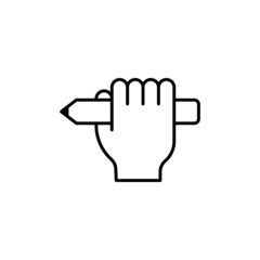 Icono de mano sosteniendo un lápiz