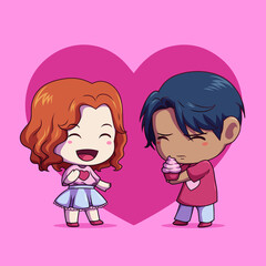 Vector art love Valentines day 