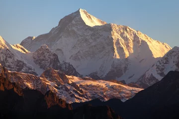 Deurstickers Makalu Ochtend uitzicht op de berg Makalu, Nepal Himalaya berg