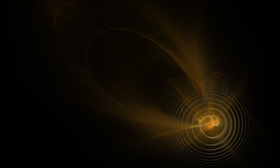 Fantastic light effect. Mystical colored light lines on a black background. Footage, screensaver.