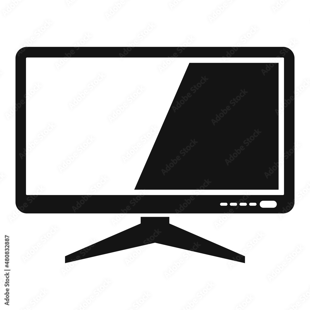 Poster website monitor icon simple vector. screen computer