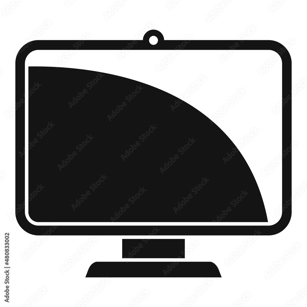 Poster web camera monitor icon simple vector. computer screen