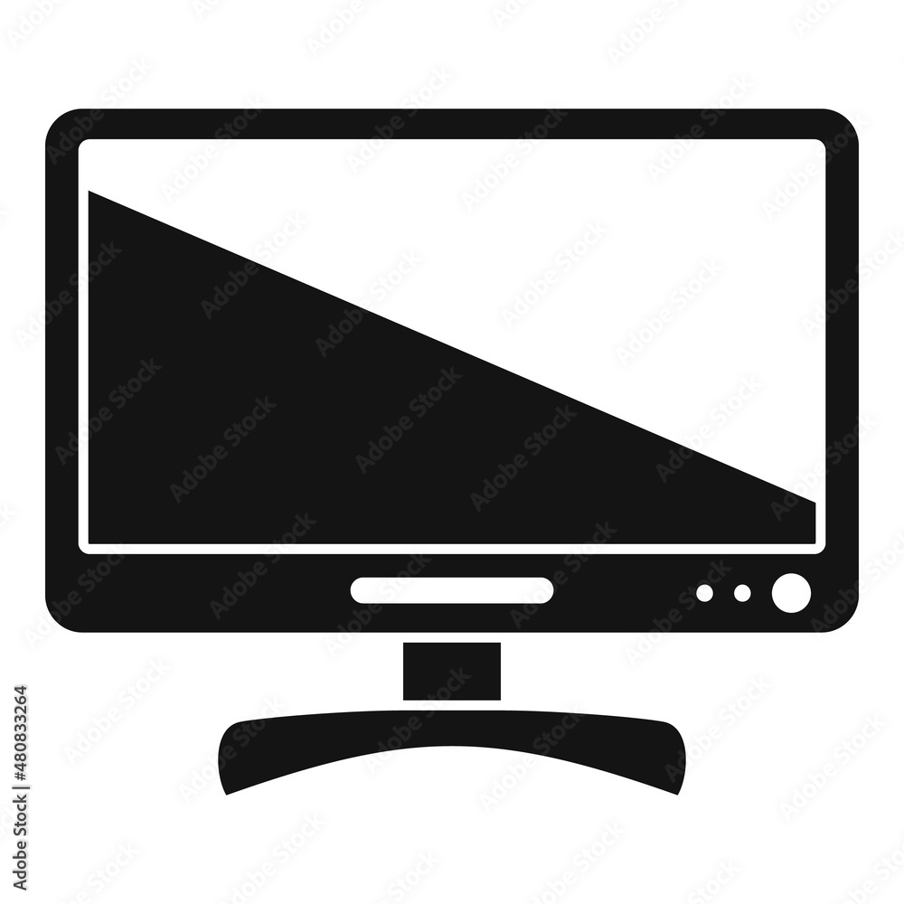 Poster network monitor icon simple vector. screen monitor