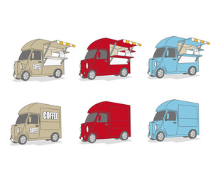 キッチンカーの素材セット