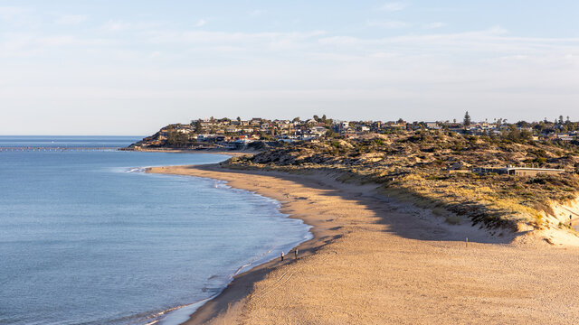 Sunrise over the port noarlunga beach south australia on january 16th 2022