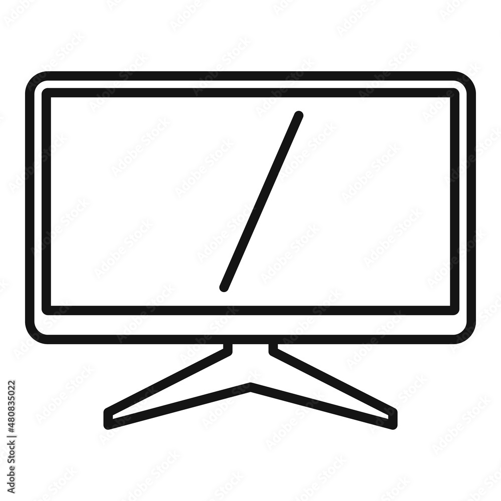 Poster website monitor icon outline vector. screen computer