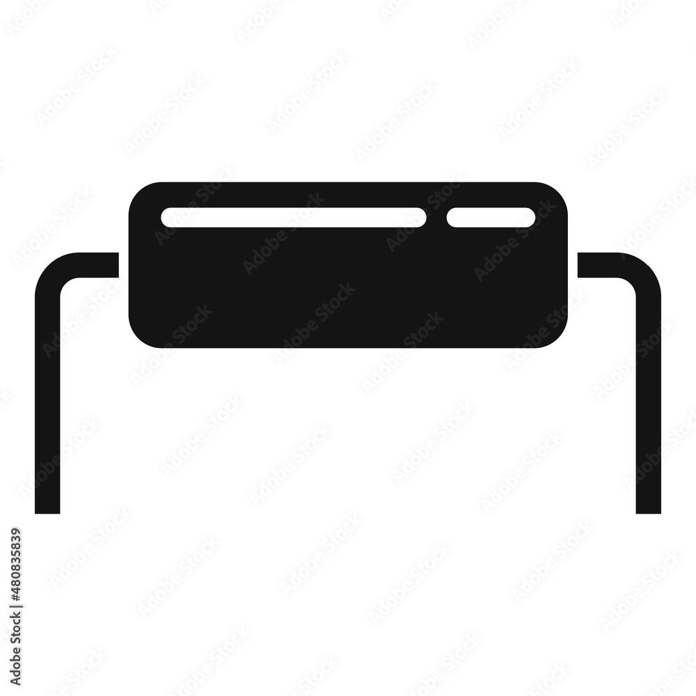 Aufkleber alarm diode icon simple vector. bulb component
