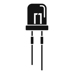 Detector diode icon simple vector. Led bulb