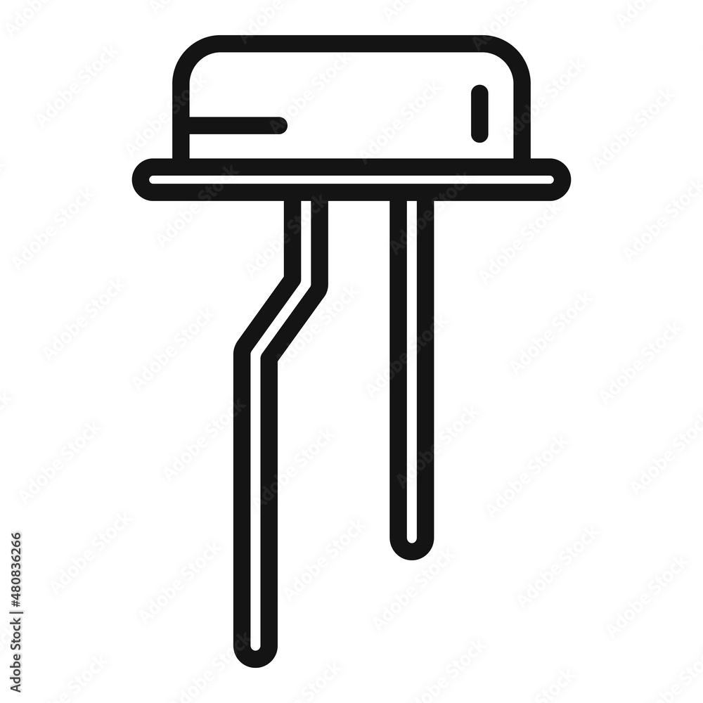 Aufkleber anode diode icon outline vector. semiconductor component