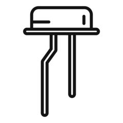 Anode diode icon outline vector. Semiconductor component