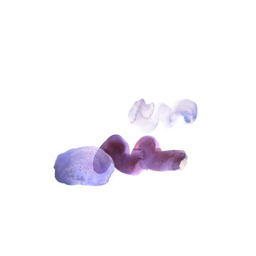 A set of watercolor stains. Abstract watercolor background.