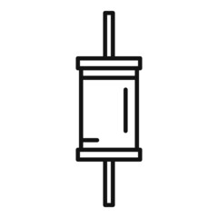 Detector diode icon outline vector. Led bulb