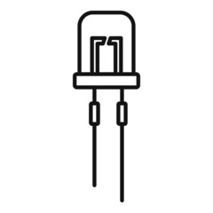 Bright diode icon outline vector. Led semiconductor
