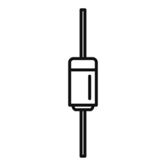 Light diode icon outline vector. Bulb component