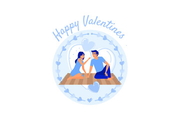 set couple in love. Happy Valentine's Day. February 14 is the day of all lovers. graphics suitable for decorating posters, brochures, postcards, flyers flat vector illustration 