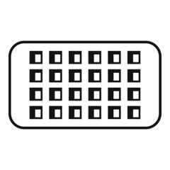 Form ice cube tray icon simple vector. Kitchen container