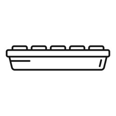 Square ice cube tray icon outline vector. Water container