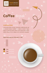 Coffee Shop Cafe Social Media Post Template Promotion Flyer Brochure