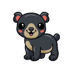 Cute little bear cartoon posing
