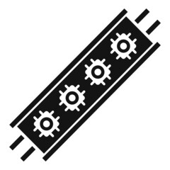 Diode led strip light icon simple vector. Chip smd