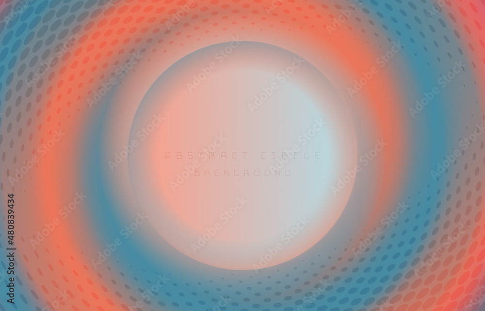 Poster abstract circle gradient colorful template. overlapping with halftone design decorative background. 