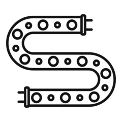 Room led strip icon outline vector. Diode light