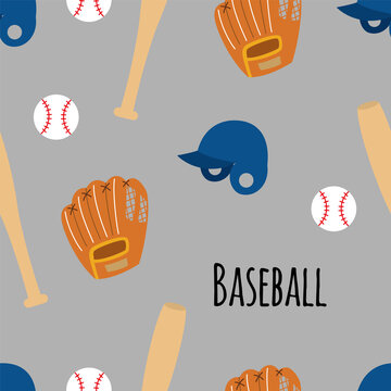 野球の壁紙（シームレスパターン）