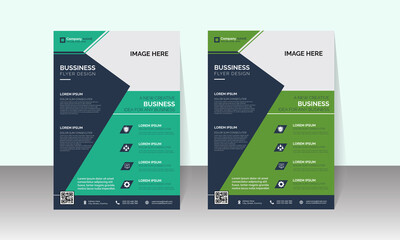 New Corporate Business Flyer Design, Travel Brochure Design, Real State A4 Template, Vector Illustration with Images