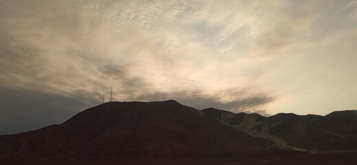 clouds in the mountains