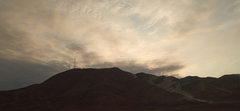 clouds in the mountains