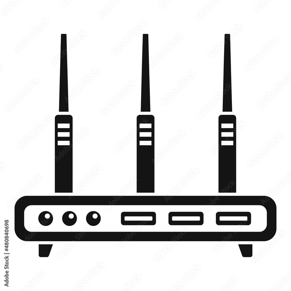 Poster modem icon simple vector. wifi router