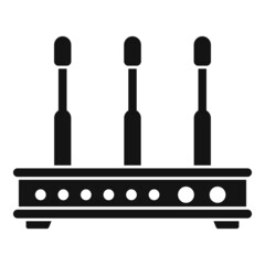 Hub modem icon simple vector. Computer wlan