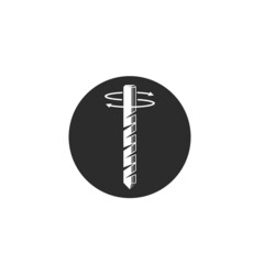 rotating drill blade  icon vector illustration design