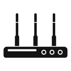 Lan modem icon simple vector. Device hub