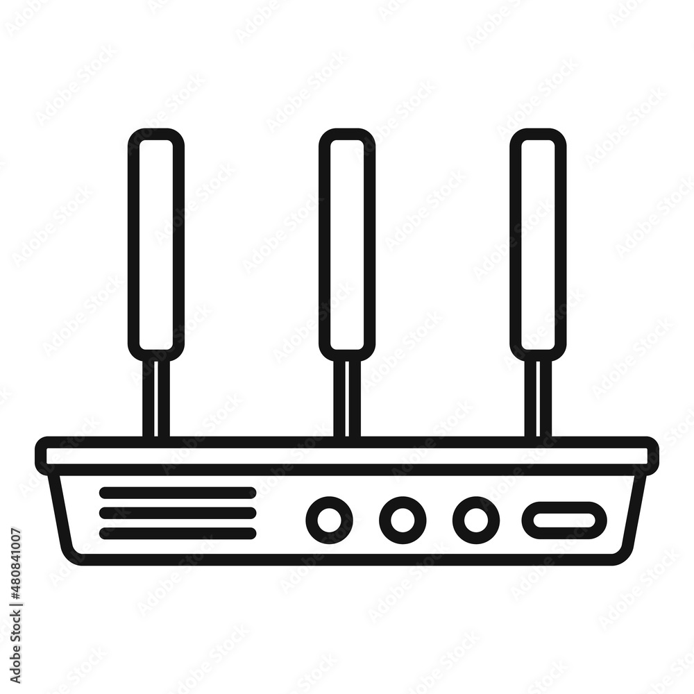 Poster wireless modem icon outline vector. wifi internet